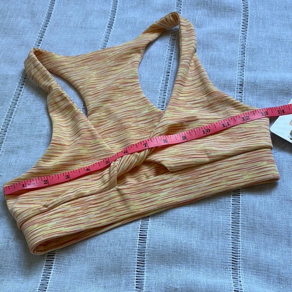 Shosho Orange Yellow Sports Bra with Racerback Design - Picture 6 of 7